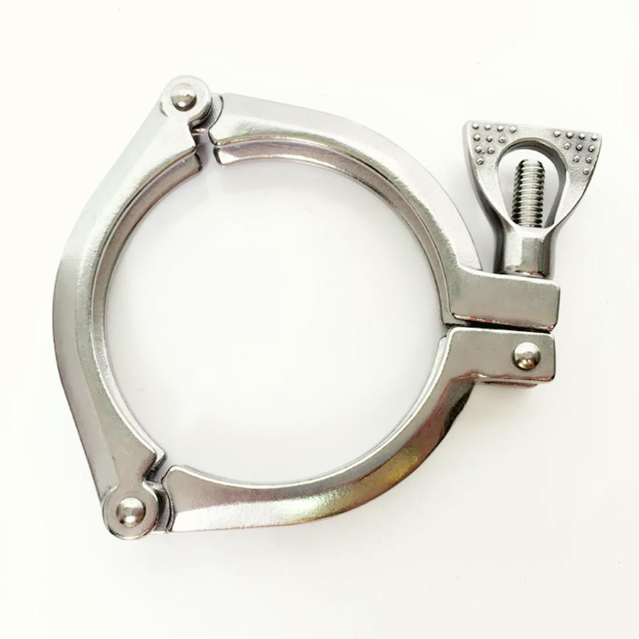 2" Tri Clamp 304 Stainless Steel Threee Section Sanitary Fitting 64mm Ferrule OD Fit 51mm Pipe OD For Homebrew Beer