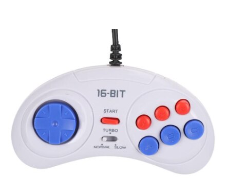 1/2Pcs Wired Game Controller Voor Sega Genesis 6 Knop Gamepad Voor Sega Mega Drive 16 bit Video Game Console