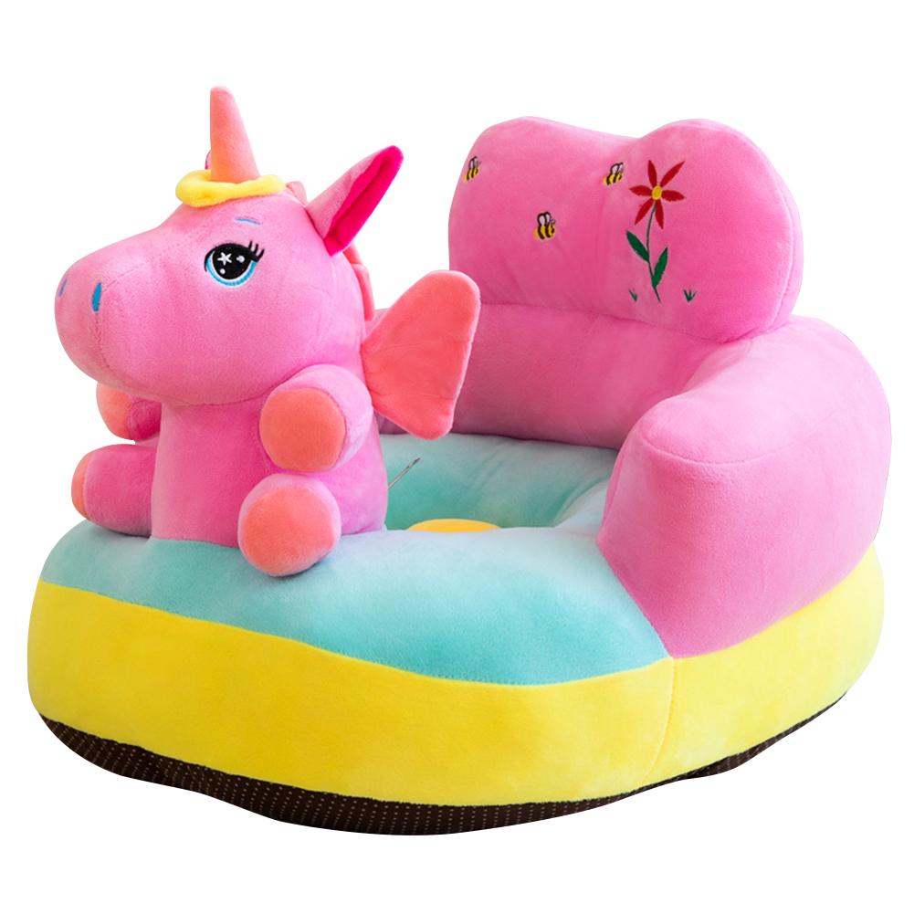 Only Cover No Filling Baby Bean Bag Cartoon Crown Seat Sofa Baby Chair Toddler Nest Puff Seat Bean Bag Plush Children Seat Cover: I