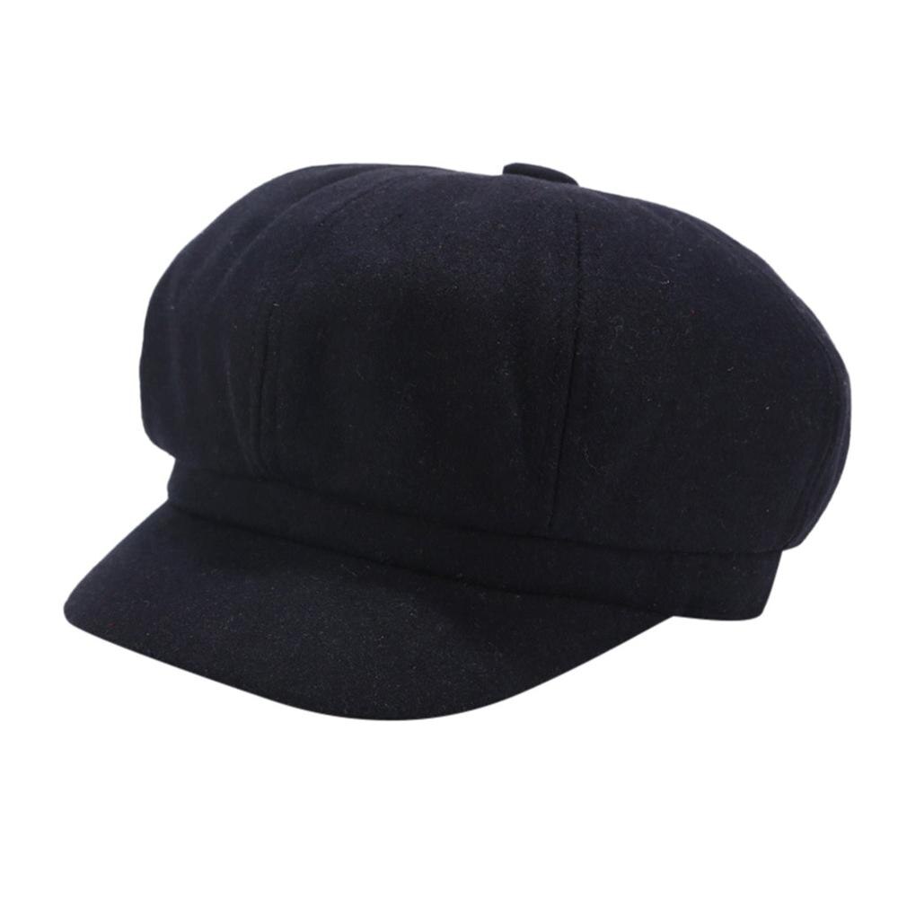 Women's Hats Arrivals For Women Corduroy Vintage Winter Hat Classic British Beret Caps H1: Navy