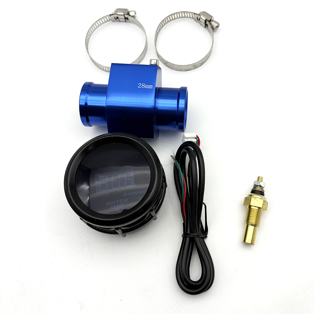 52 mm Abgastemperaturanzeige, 2 Zoll digitales EGT-Automessgerät mit Sensor, blaue LED, externer Gastemperaturanzeige für die Automobilindustrie