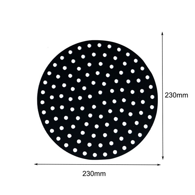 Air Fryer Pads Silicone Steamer Liners Paper Mold Air Fryer Parts Crisper Plate Airfryer Reused To Prevent Food Sticking Tool: 9 in Black round