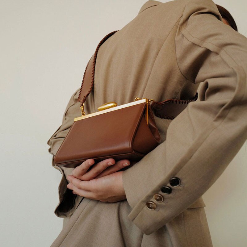 Kleine dimensionale handtas voor vrouwen brede schouderriem clip enkele schouder feestpakket  c917