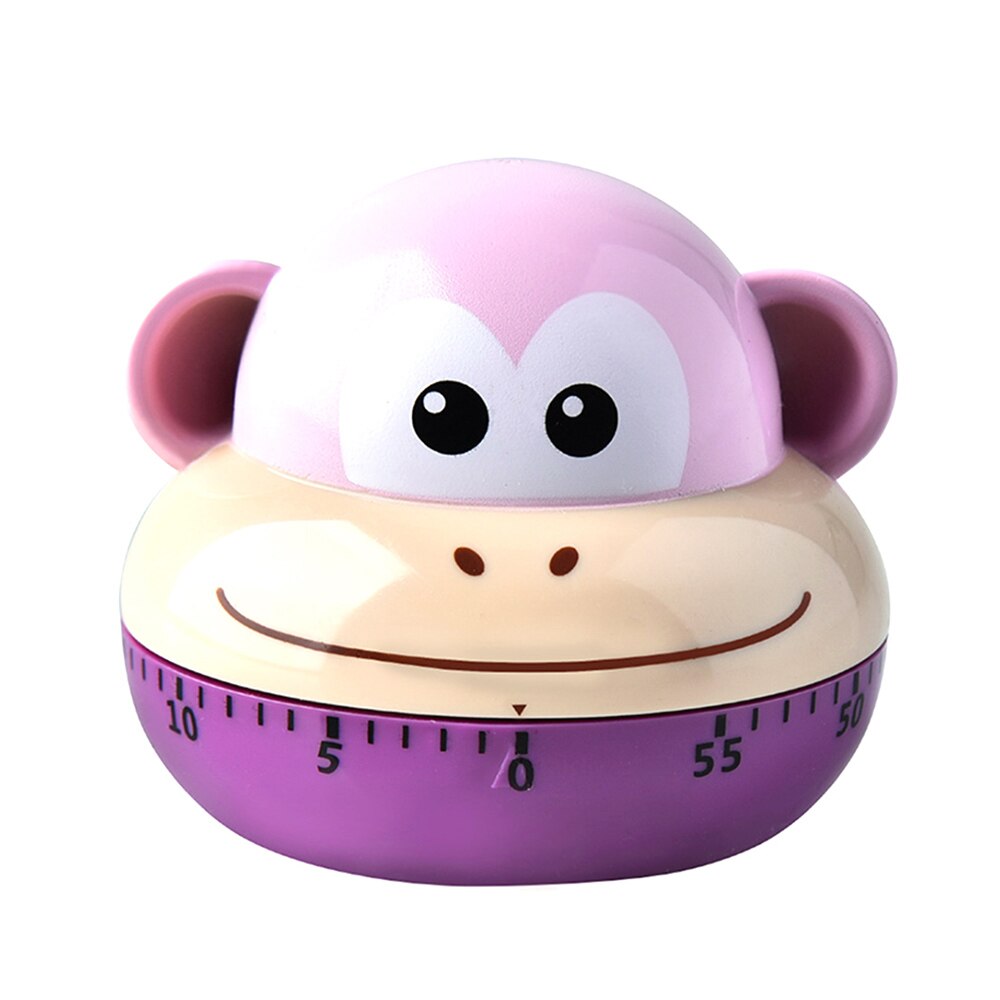 60 Minutes Kitchen Timer Fruit Shaped Plastic Mechanical Kitchen Timer Reminder Kitchen Countdown Clock Timepiece Kitchenware: Little monkey