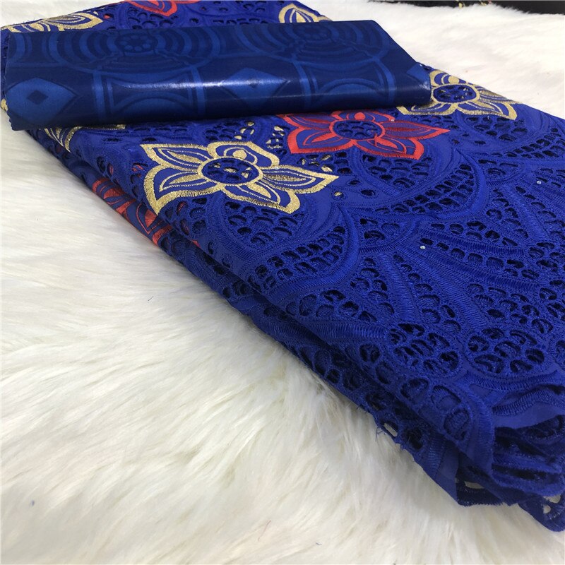 Bazin africain, tissu en brocart Riche, 5yards/lot de mélanges brodés, coton et dentelle de suisse, tissu en dentelle Damask Shadda guinée brocart: 16