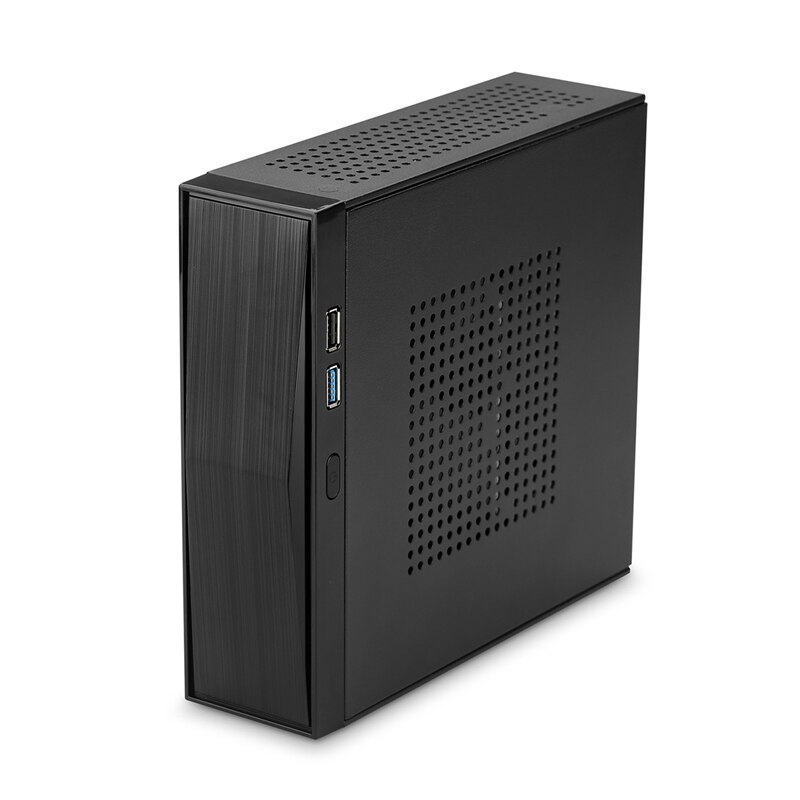 C60 MINI-ITX USB 2.0 HTPC Boitier ITX SECC Tôle Exquis et Compact Boîtier D'ordinateur De Bureau Adapté pour le Bureau