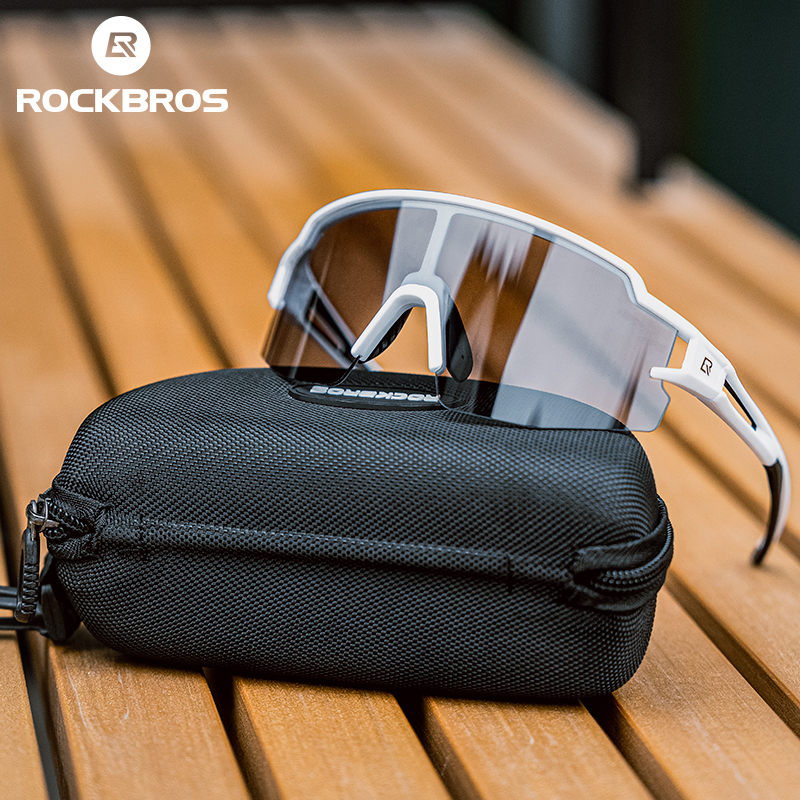 ROCKBROS Fietsbril Meekleurende Gepolariseerde Lens Fietsbril UV400 Bescherming Brillen Zonnebril MTB Road Fietsbril