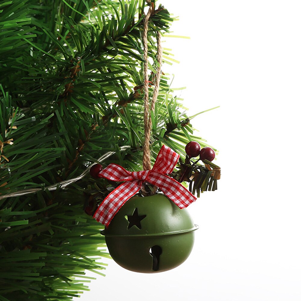 Christmas Bell Iron Xmas Tree Hanging Pendant Jingle Bell Painted Bells Red Green White Home Decoration Christmas Ornament: A3