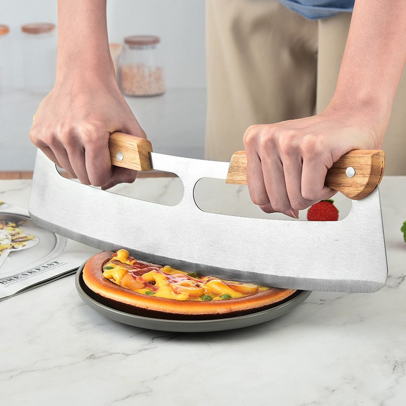 Aixingru-Schaukel-Pizza messer Gerät-setzt, Fahrrad-Rund messer, Utensilien, Bäckerei zubehör, Küchen werkzeuge aus Metall
