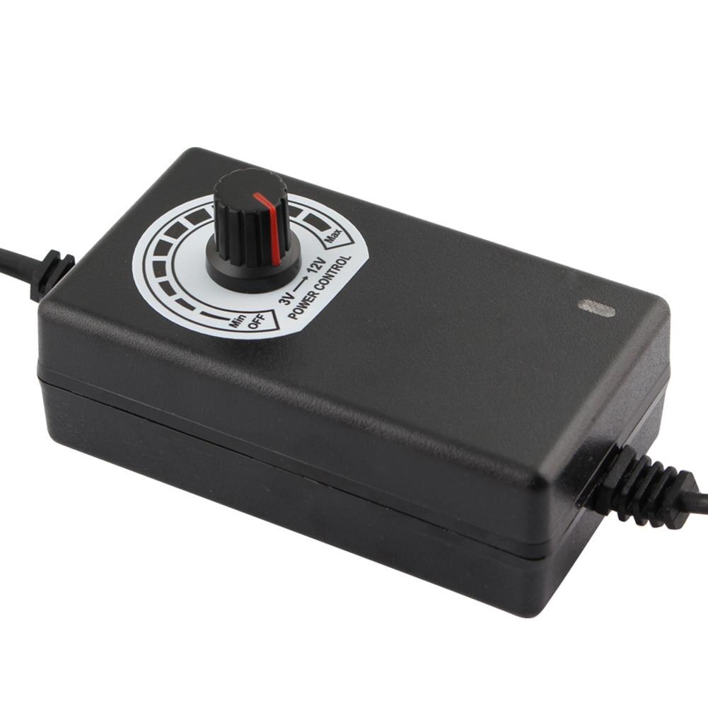 3v-12v 2a 24w justerbar strømforsyning adapter motorspændingsregulator us/eu stik
