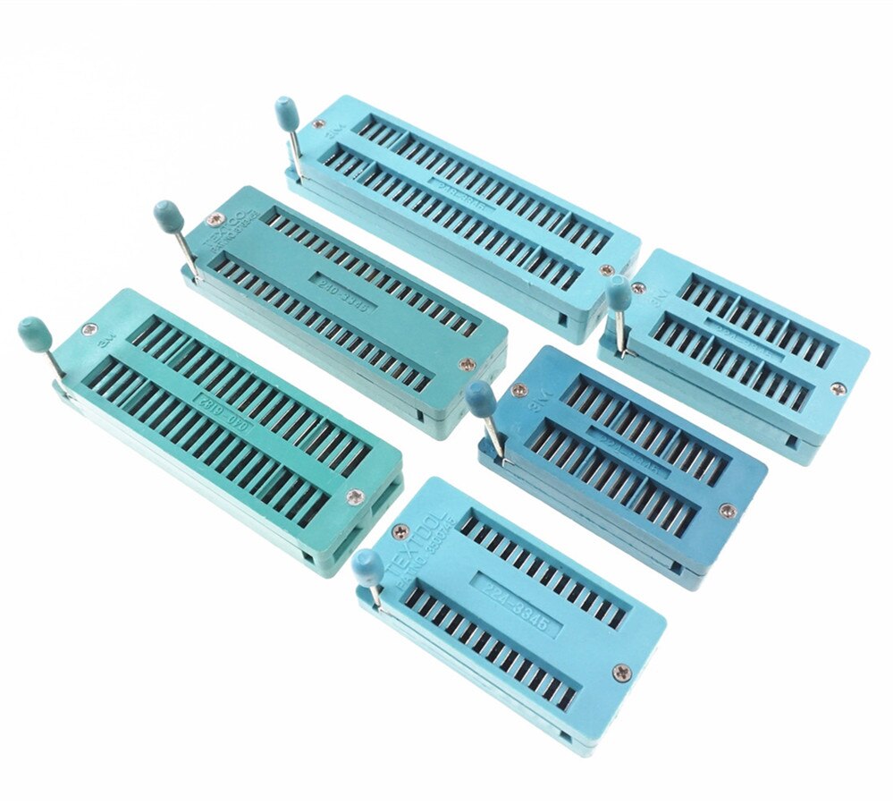 1Pcs Zif Ic & Component Socket Test Tool Universele Zip Dip 48 Pin Lock Seat Pitch 2.54 Mm Druk-Fit Dual Rijenafstand 15.24