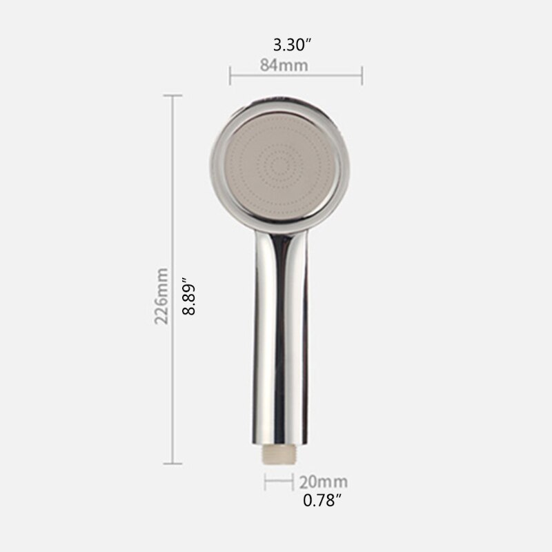 N0HB Pressurized Handheld Shower Head Bathroom Water Saving Shower Detachable Shower Head Fine Water from the Needle Hole
