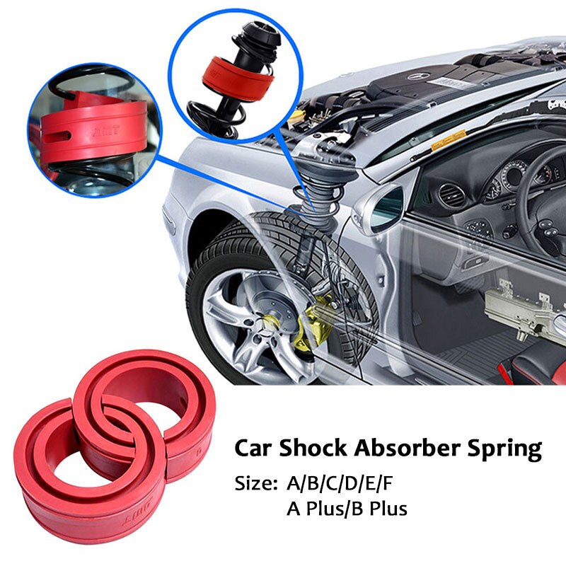 Amortiguador de choque para coche, amortiguador de choque de 2 piezas, amortiguador de goma tipo A/B/C/D/E, suspensión para todos los coches