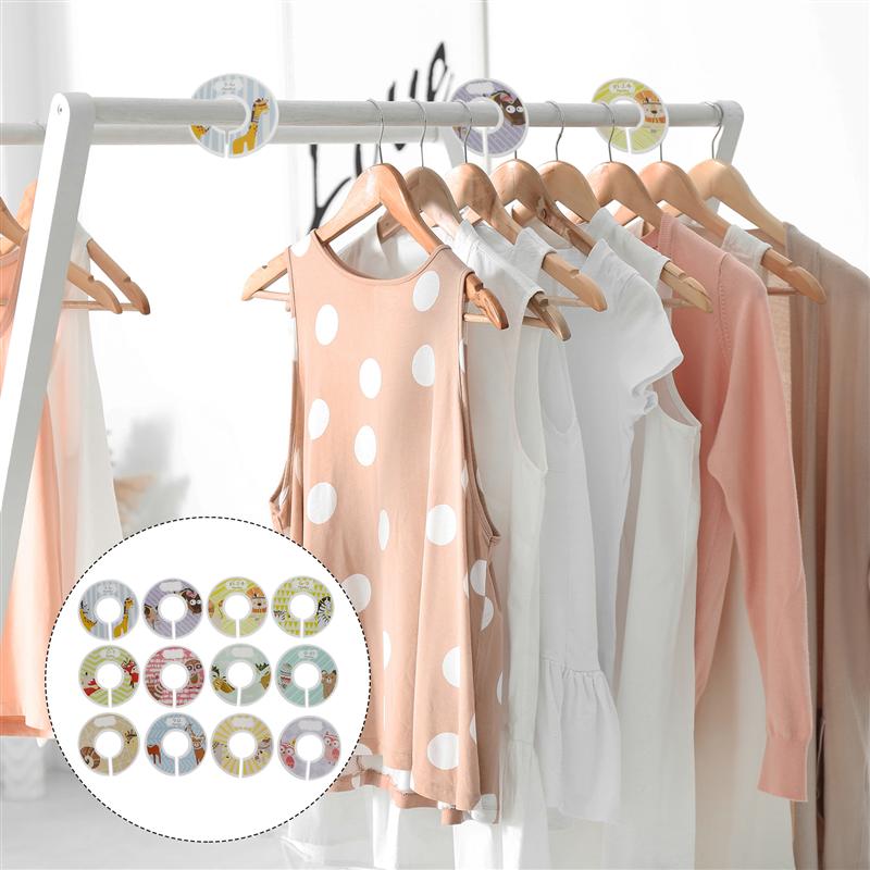 12 Stuks Cartoon Dieren Kleding Maat Verdelers Kast Kleding Size Divider Borden Diy Kleding Naaien Tool