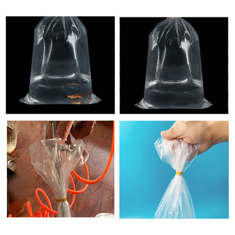 50 Uds. Bolsas de respiración para acuario bolsas de respiración transporte LongLife peces camarones bolsas de plástico a prueba de fugas para peces vivos duraderos