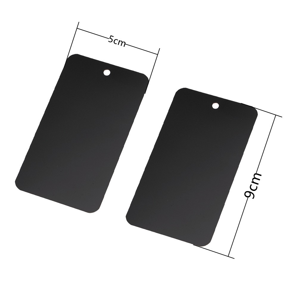 50Pcs 5x9cm Blank Matte PVC Plastic Plastics Waterproofing Hang Tag DIY With Hole Garment Jewelry Label Display Packaging