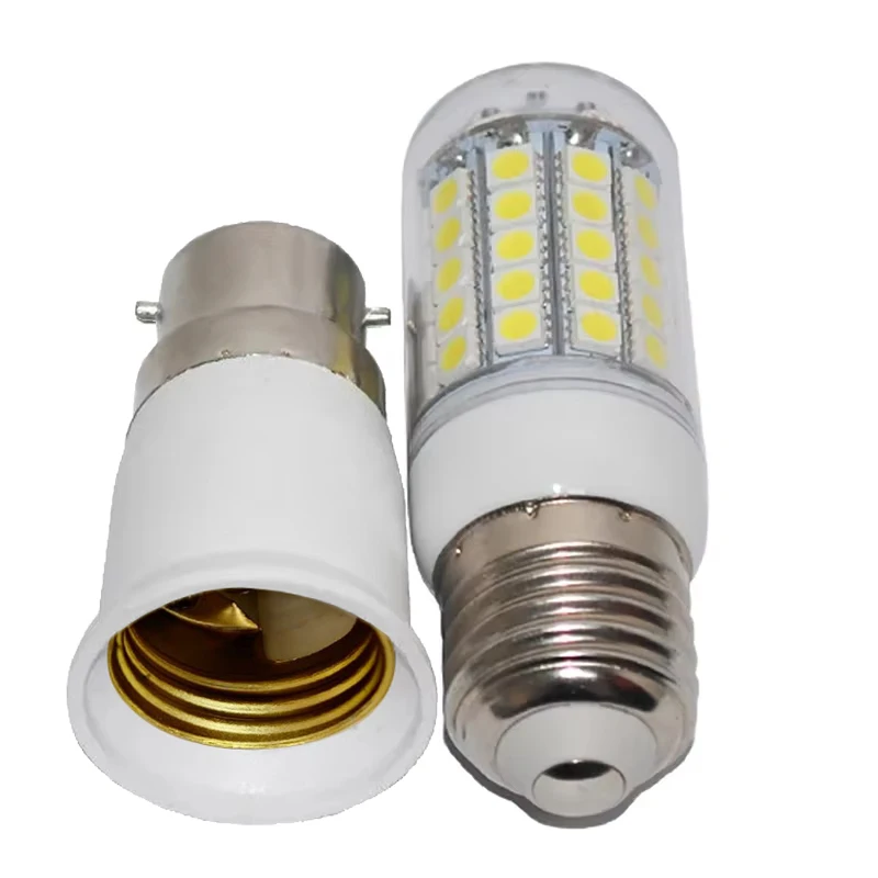 B22 naar E27 Lamp Socket Lampvoet Converter Adapter PC Brandwerende Lamphouder voor Led Maïs Lamp Spotlight 110V 220V