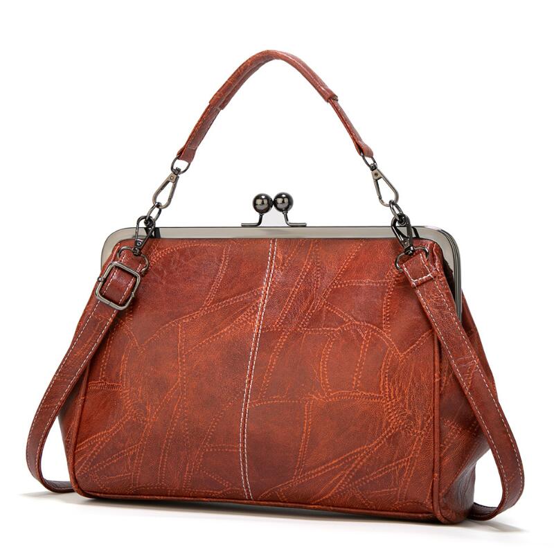 Vintage blødt læder crossbody tasker til kvinder mærke skulder messenger tasker dame rejsepunge og håndtasker cross body taske