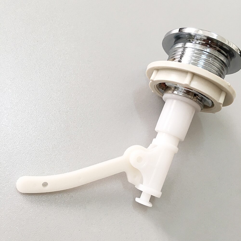 Bathroom Fittings Spring Loaded Dual Flush Press Type Push Button Plumbing Electroplated Replacement Durable Toilet Cistern