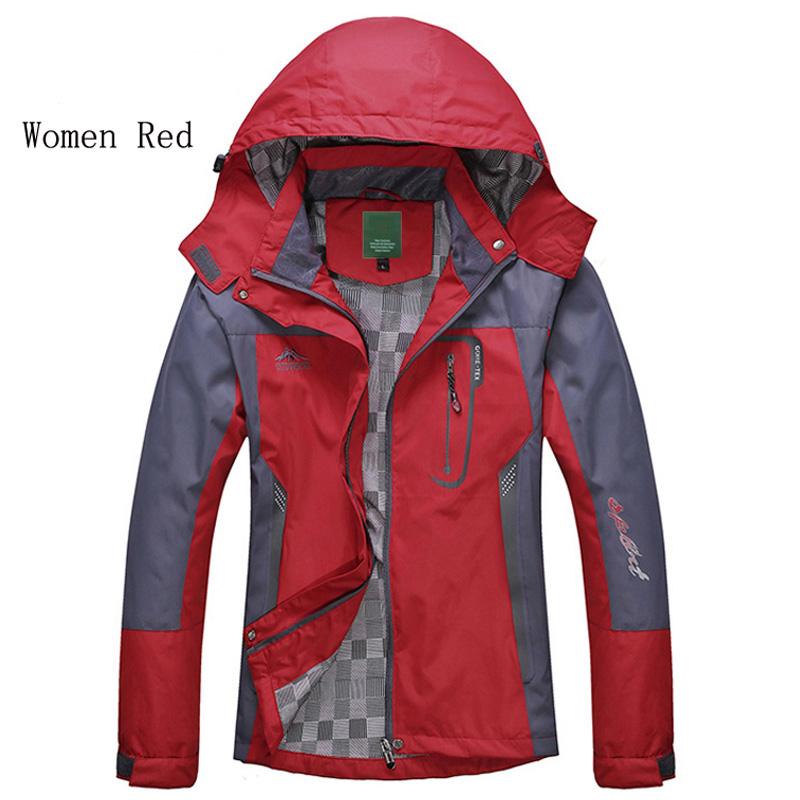 Lente Herfst Winter Vrouwen Jas Enkele Dikke Uitloper Jassen Hooded Wind Waterdicht Vrouwelijke Jas Parka Kleding: Women Red / XL