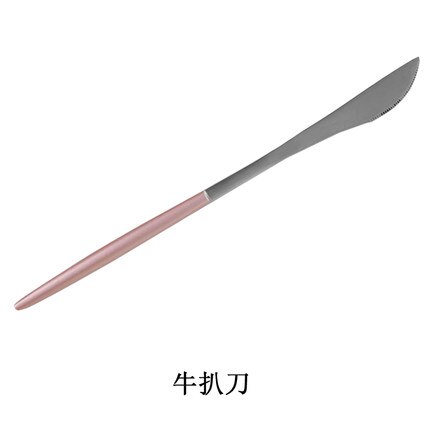 Stainless steel Western tableware steak knife pink knife and fork spoon chopstick: Default Title