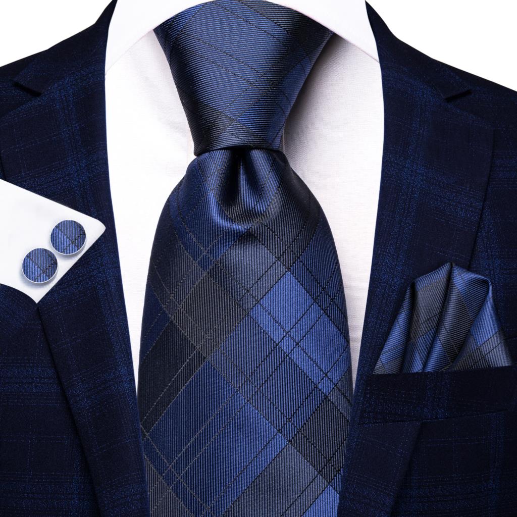 Cravate Bleue à Rayures Roses et Beiges | Cravate Gentleman