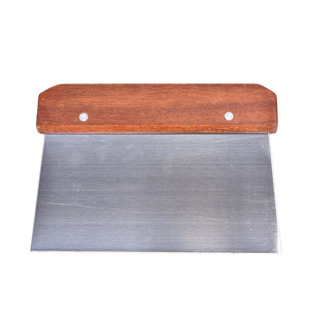 1Pcs Wood Handle Stainless Steel Pastry Chopper Baking Pasta Spatula Pastry Dough Scraper Tools