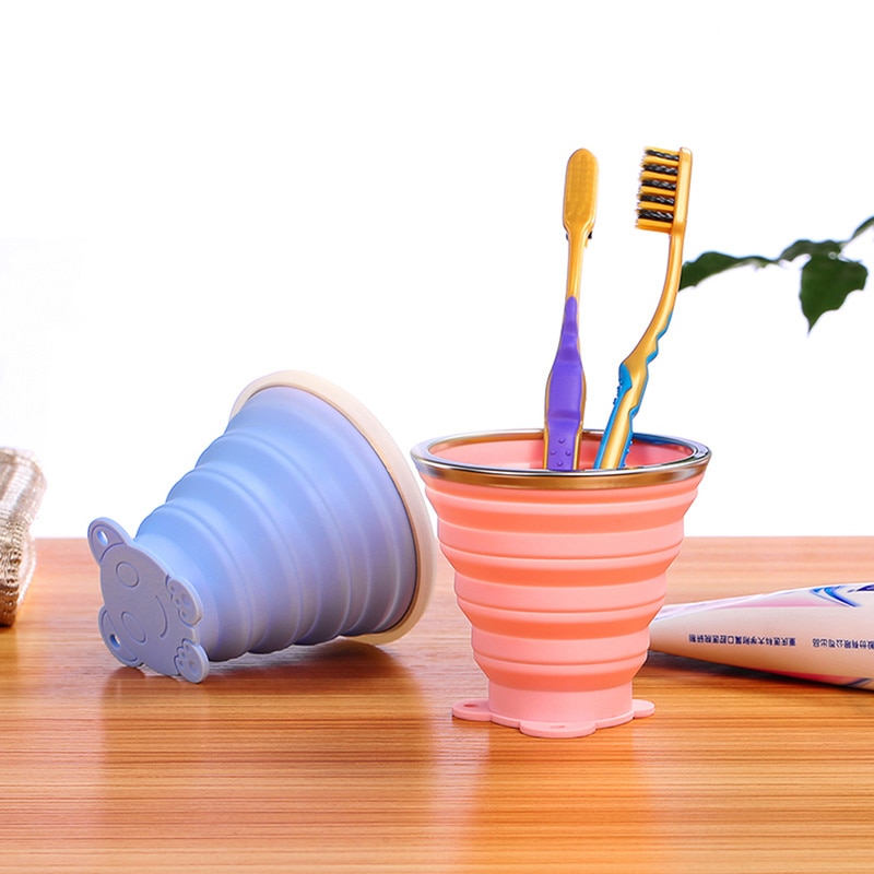 1pc Reusable Durable Silicone Folding Cup Retractable Cup for Office Sports Vogue Multi-use Accessories Helpful Travel Gadget