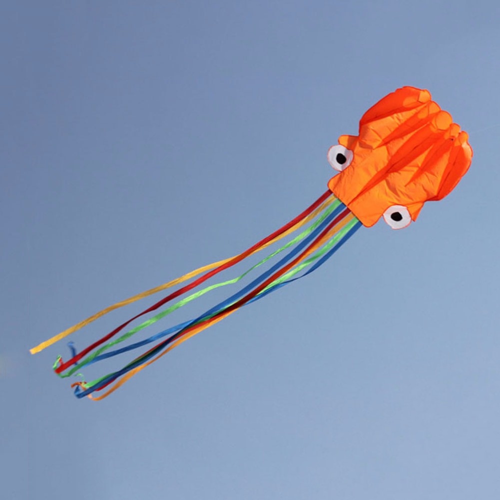 4 M 13ft Lengte Grote Zachte Grappige Cartoon Vis Octopus Kite Opvouwbare Opblaasbare Kite Voor Outdoor Sport