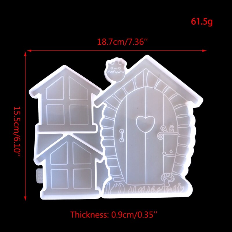 Molde de silicona para puerta de hadas, decoración 3D para ventana, bricolaje, cristal, resina epoxi, Cara de árbol durmiente, Patio y césped