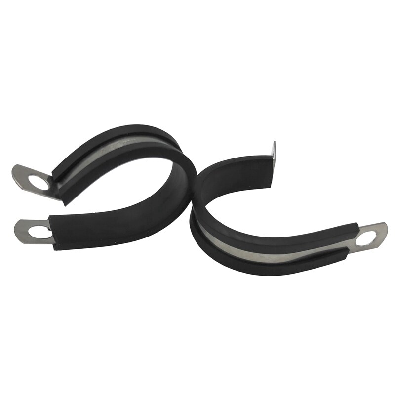20Pcs 5/4Inch Cable Clamps Stainless Steel Rubber Cushion Pipe Clamps Assorted In for Hose.Cable.Car.Ship