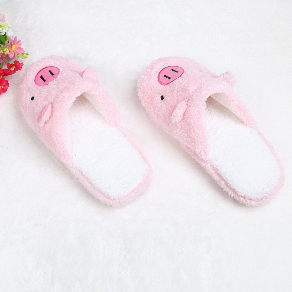 shoes woman Lovely Pig home shoes Floor Soft Stripe Slippers Female Shoes dames pantoffels winter chaussures femme 36-40#L40