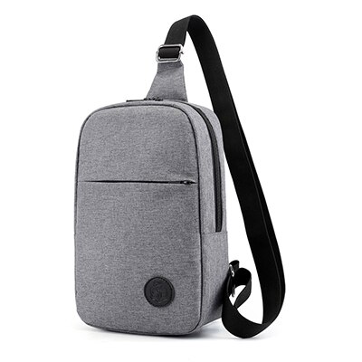 Multi-functional Crossbody Bag Casual Gray Chest Bag with USB fanny pack belt bag: Default Title