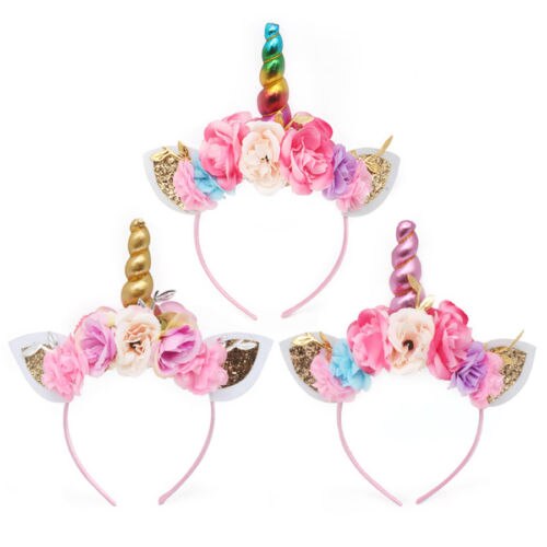 Kerst Eenhoorn Hoorn Kids Flower Haarband Hoofdband Party Kostuum Magical Hoofdbanden
