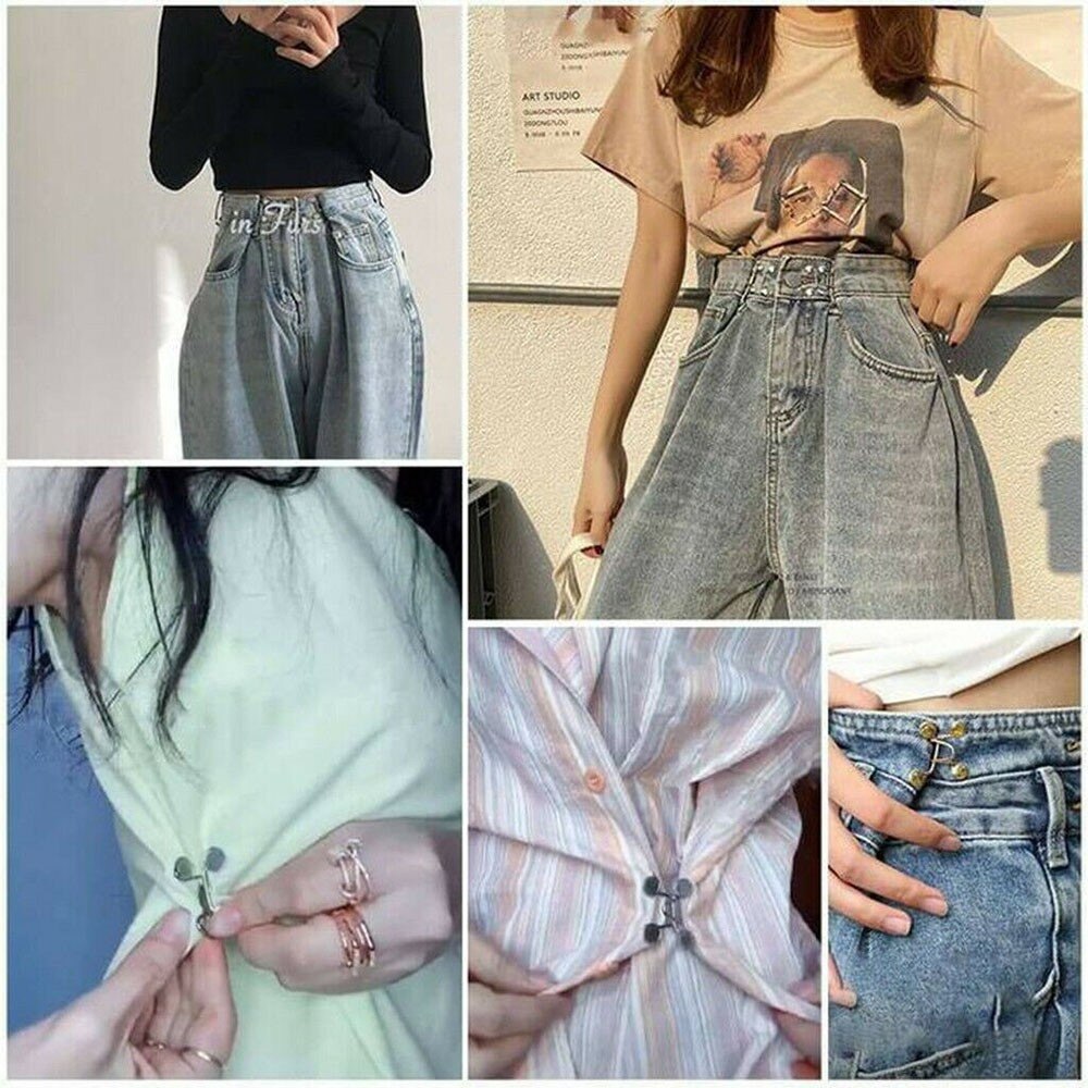 Ajustada a la cintura artefacto accesorios de Pin de uñas-broche Jeans abrigo pantalones de cintura ajuste Pin desmontable Universal fijo botón