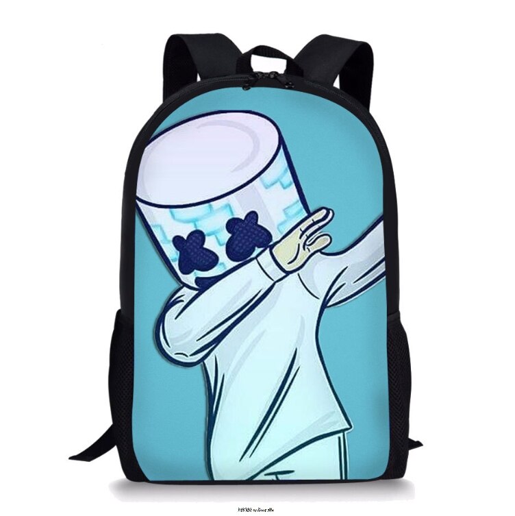 Kid Boys Girls School Bag Mochila Infantil DJ Marshmello Backpack 3D Prints Waterproof with Crewmate Christmas On Sell: 3