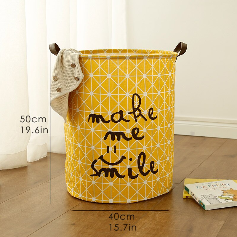 Household cloth dirty laundry storage basket large capacity waterproof toys organizer box folding laundry basket