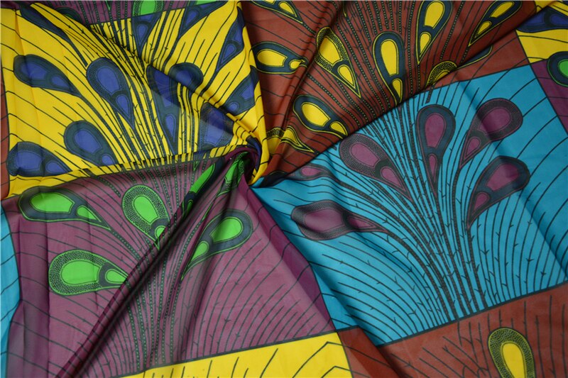 Colorful Printed Chiffon Fabric Not Transparent Polyester Material Chiffon Fabric Chiffon Textiles 5 Yards