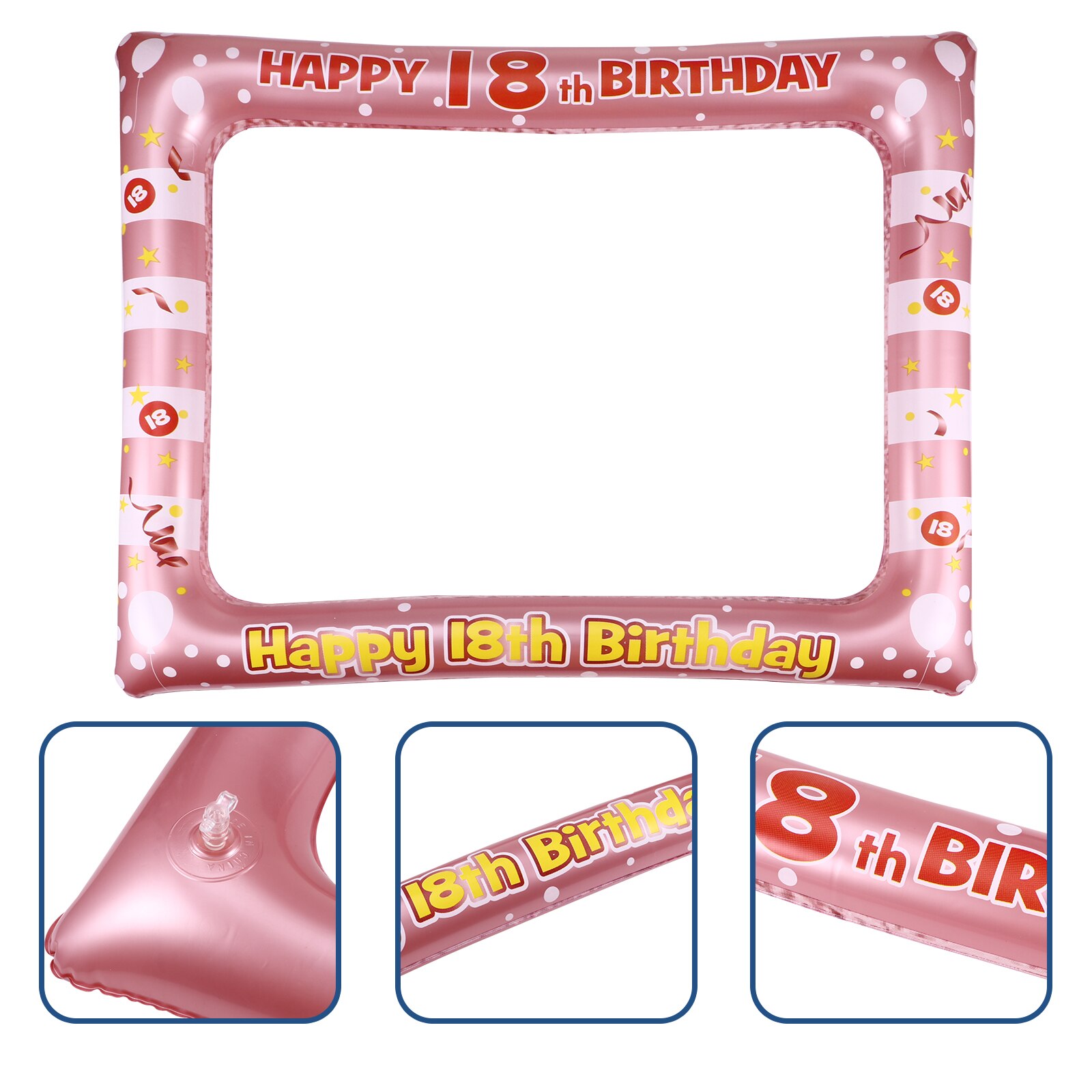 Cadre gonflable pour Photo de fête d&#39;anniversaire, support pour Photo de 18 ans, 1 pièce
