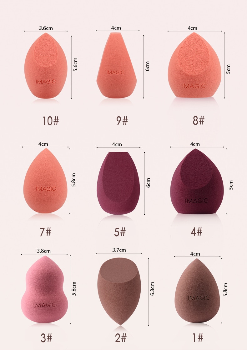 Imagic Cosmetische Puff Spons Applicator Droge En Natte Non-Latex Inweken Water Wordt Grote En Schuine Makeup Tools