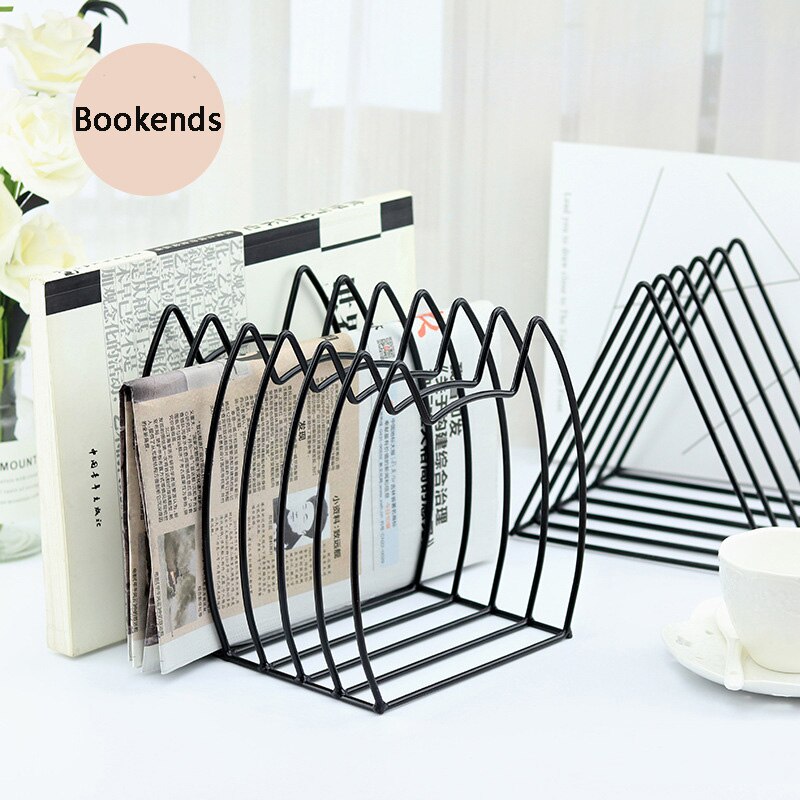 Porte-livre en métal avec chat, , Kawaii, pour magazines, livres, étagère de rangement de bureau