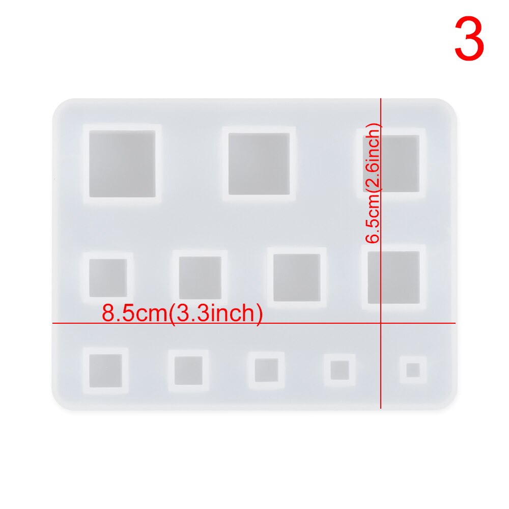 Resin Silicone Pendant Molds Dropping Glue Transparent Cube Triangle Craft DIY Earrings Necklace Mould Jewelry Making Tool: 3
