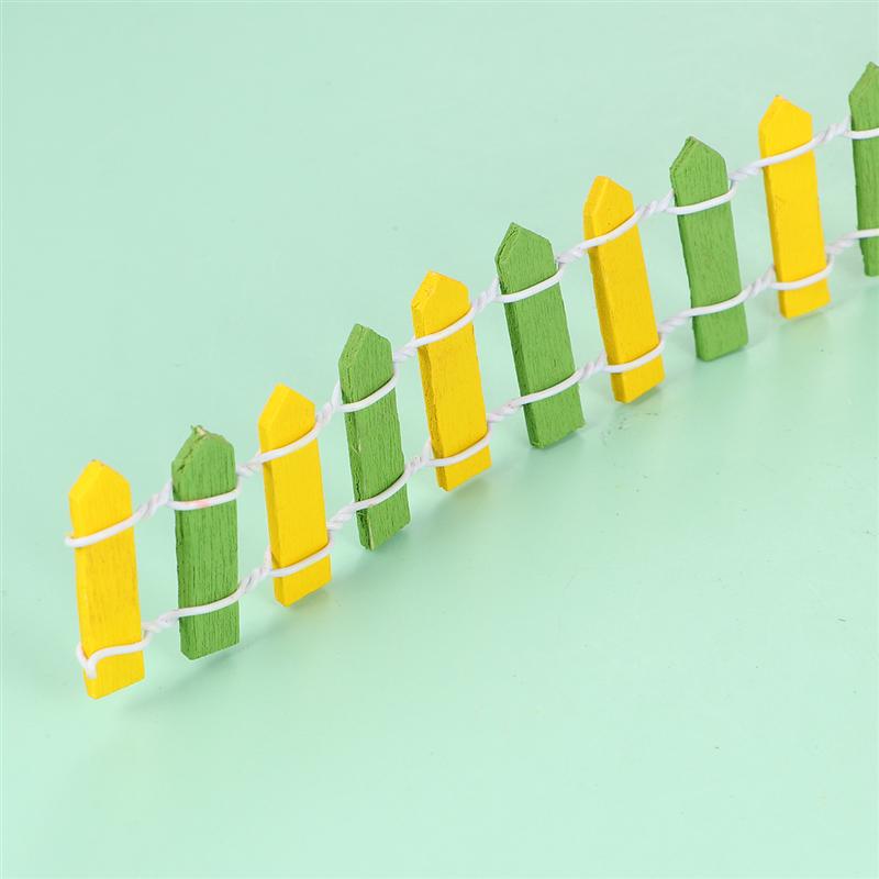 2pcs Miniature Small Wood Fencing Wooden Mini Fences Garden Landscape Fence Potted Plant Micro Props Bonsai Ornaments