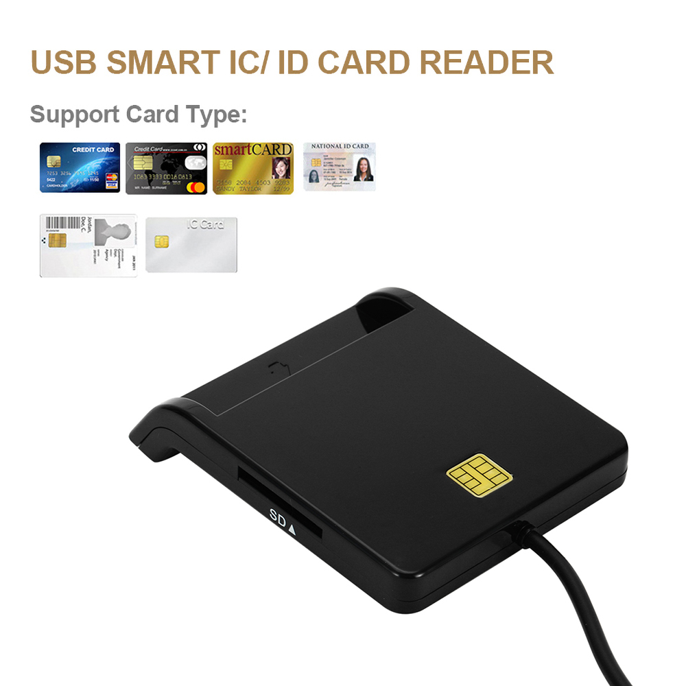 Universal USB SIM Smart Card Reader For Bank Card IC/ID EMV SD TF MMC Cardreaders for Windows 7 8 10 Linux OS USB-CCID ISO 7816