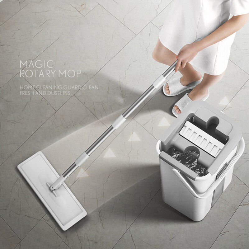 mop strizzare con secchio per la pulizia dei pavimenti Magia spremere Mocio secchio piatto Mocio rotante lavaggio pianoforte pigro nazionale pulizia della casa