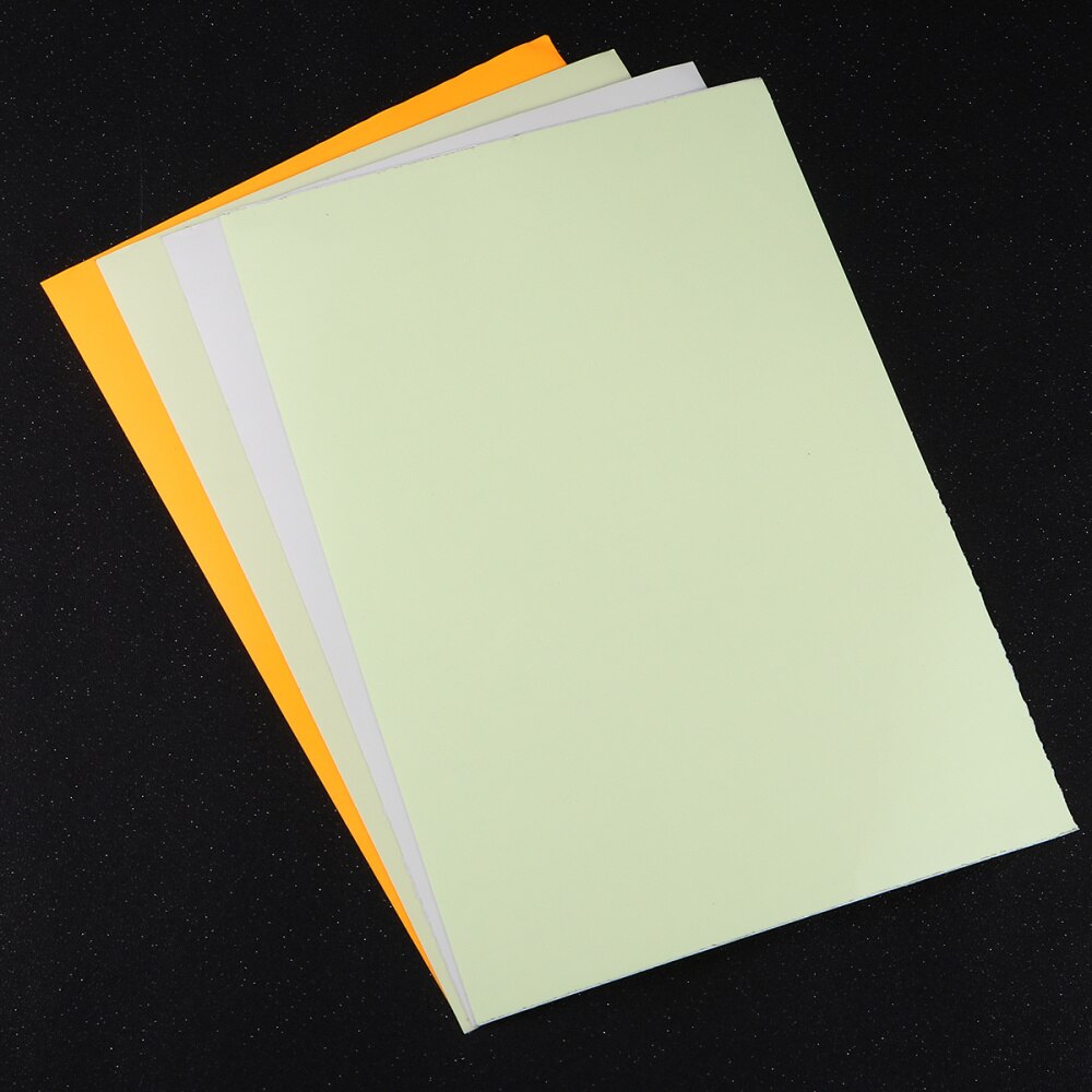 4pcs A4 Fluorescent Caution Tape Luminous Waterproof Warning Tapes Caution Barrier Safety Adhesive Sticky Tape for Home Warehous