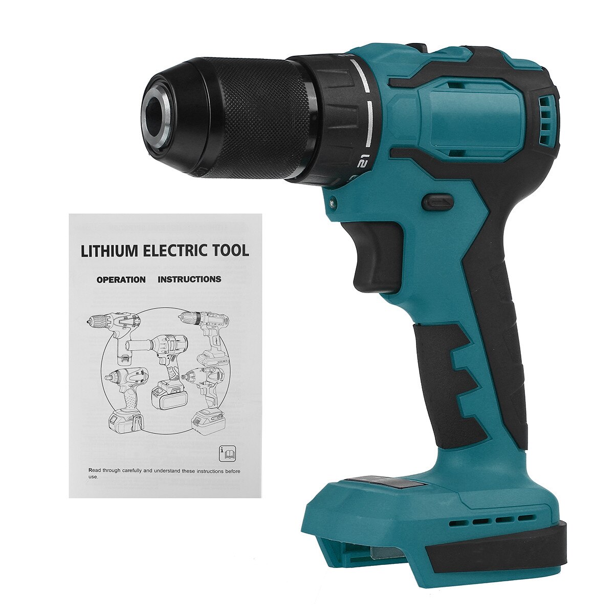 90NM 13mm Brushless Cordless Electric Drill Rechargeable Screwdriver 2 Speed Wireless Power Driver Tools for Makita Battery: 13mm Blue