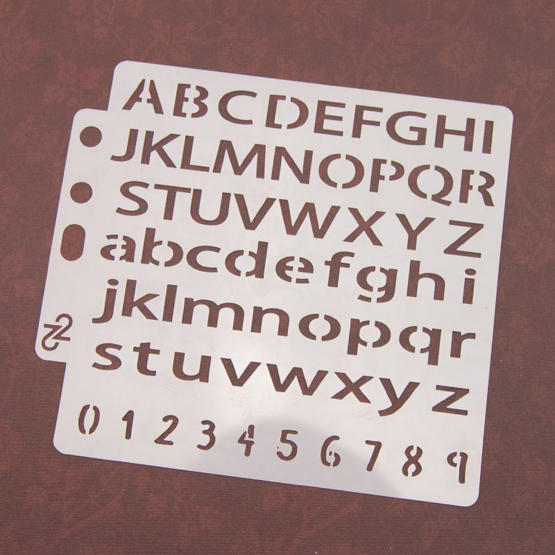 Letters Numbers Sticker Painting Stencils for Diy Scrapbooking Stamps Home Decor Paper Card Template Decoration Album Crafts Art