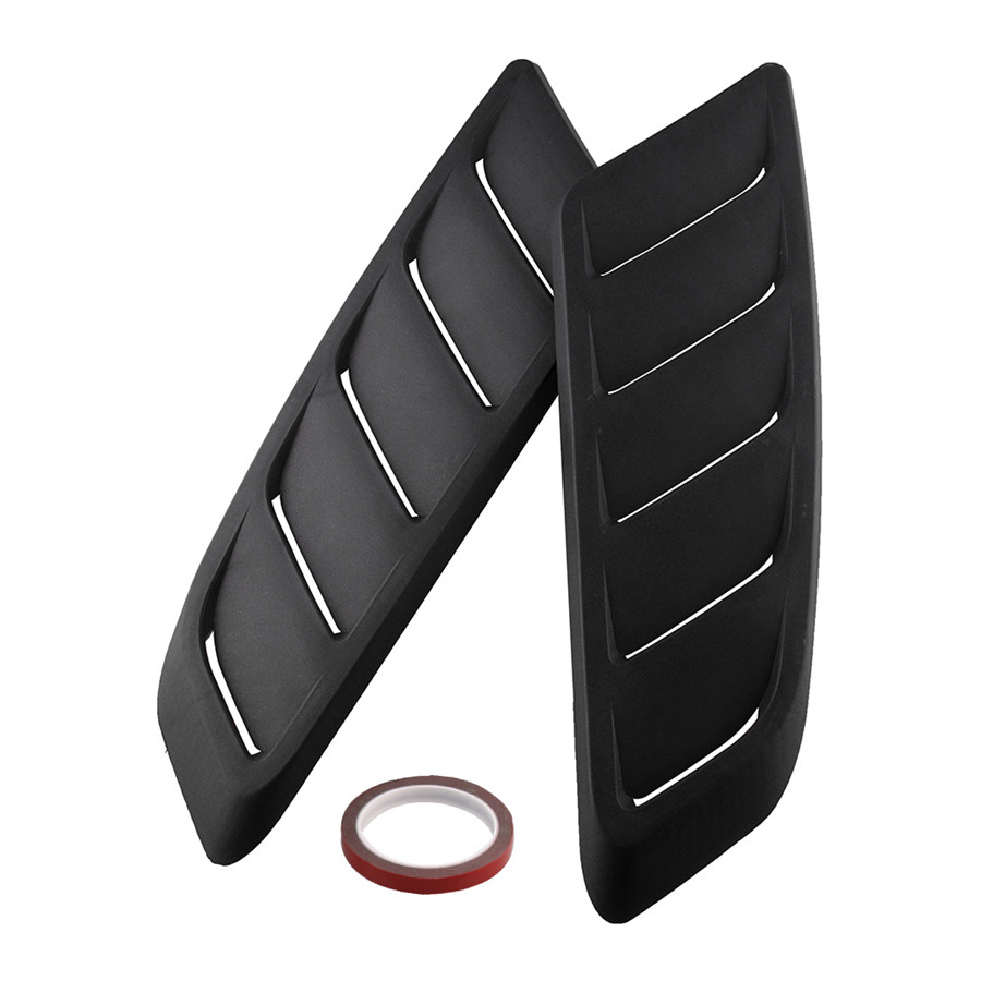 1 Pair Universal ABS Plastic Car Air Intake Scoop Bonnet Front Hood Vent Fit For Ford Mustang