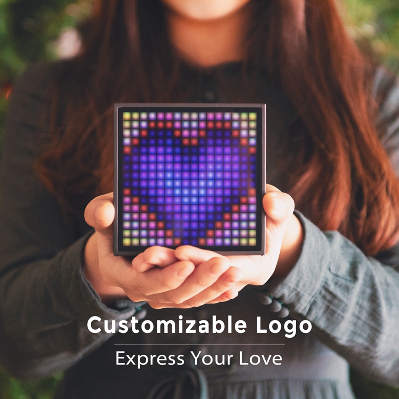 Divoom Bluetooth Portable Speaker Alarm Clock Programmable Pixel LED Display Portable Wireless Mini Speaker